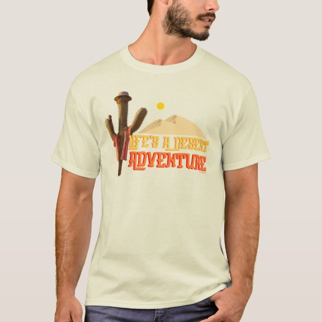 Camiseta A vida é uma aventura desértica (Frente)