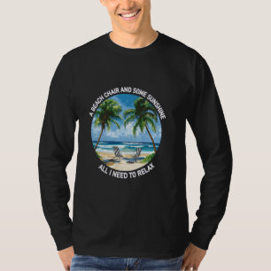 Camiseta A Vida É Uma Boa Árvore De Palmeiras De Coco Retro