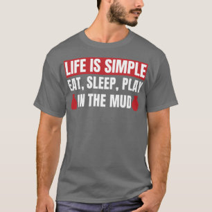 Camiseta A vida é uma brincadeira simples na bateria engraç