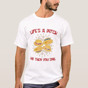 Camiseta A vida é uma cantora de quarteto de barbearia engr