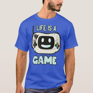 Camiseta A Vida É Uma Cara De Consola De Jogos