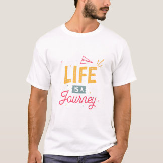Camiseta A vida é uma Design de viagem desenhada à mão