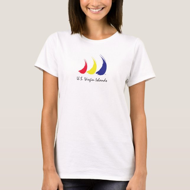 Camiseta A vida é uma Ilhas Virgens Breeze®_Paint-The-Wind_ (Frente)