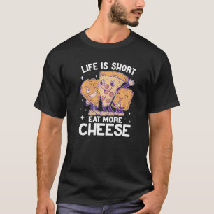 Camiseta A vida é uma pizza curta engraçada para homens gou