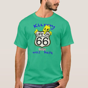 Camiseta A vida em 66 Kilroy estava aqui luva curta