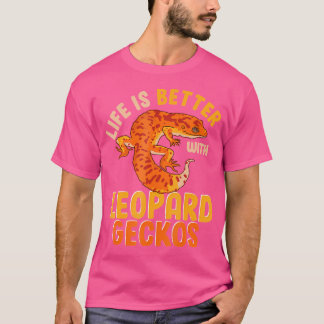 Camiseta A Vida Engraçada De Lizard É Melhor Com Leopardo G