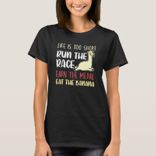 Camiseta A Vida Engraçada É Demasiado Curta A Medalha De Ga