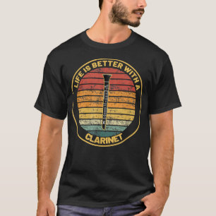 Camiseta A Vida Engraçada É Melhor Com Clarinet, Amante Cla