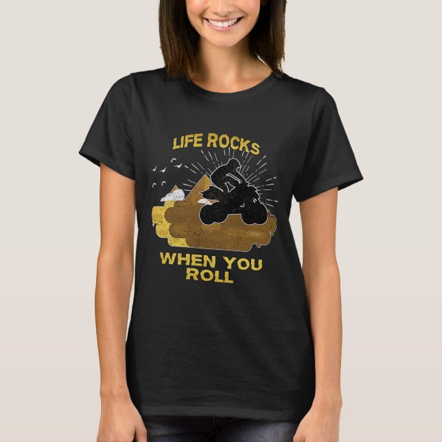 Camiseta A Vida Enrola Quando Você Rola Quad Bike Quatro Ro (Frente)