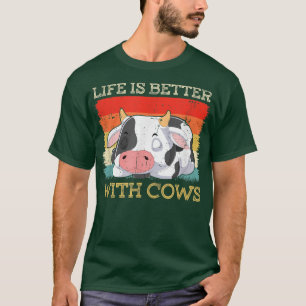 Camiseta A Vida Farmária É Melhor Com As Vacas, Fazenda De