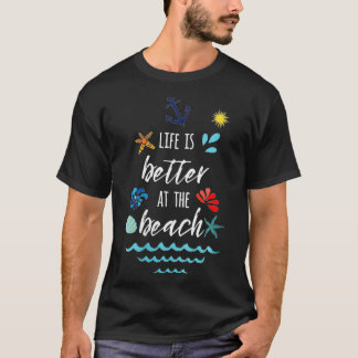 Camiseta A vida feminina é melhor na praia Cote Summer Va
