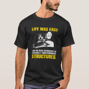 Camiseta A Vida Foi Um Fácil Engenheiro Ingeniero Civil Eng