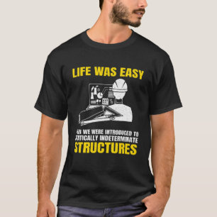 Camiseta A Vida Foi Um Fácil Engenheiro Ingeniero Civil Eng
