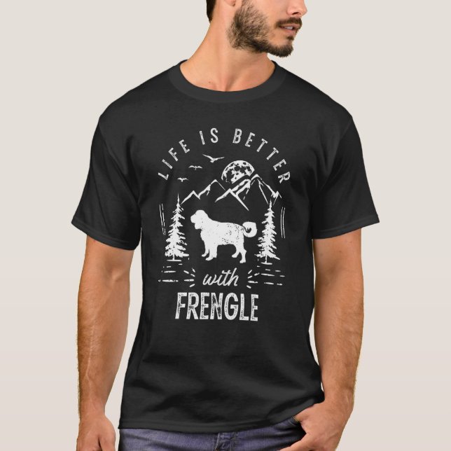 Camiseta A vida francesa é melhor, mãe, Pai Cão (Frente)
