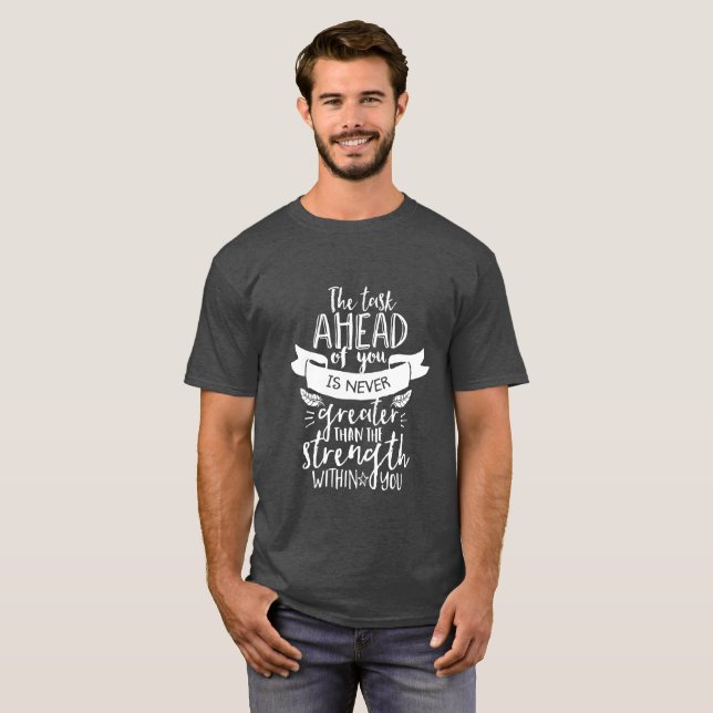 Camiseta A Vida Inspiracional Cita A Força Dentro De Você (Frente Completa)