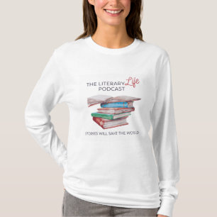 Camiseta A Vida Literária Longa Chá