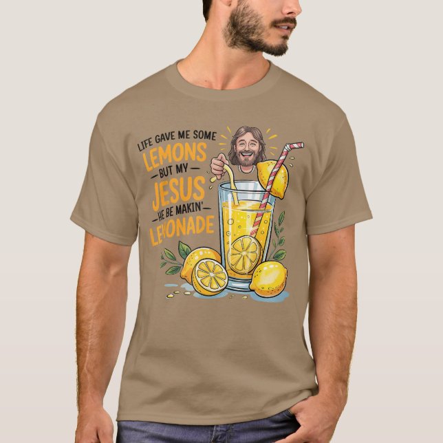 Camiseta A Vida Me Deu Alguns Limões Mas Meu Jesus Ele É Fa (Frente)