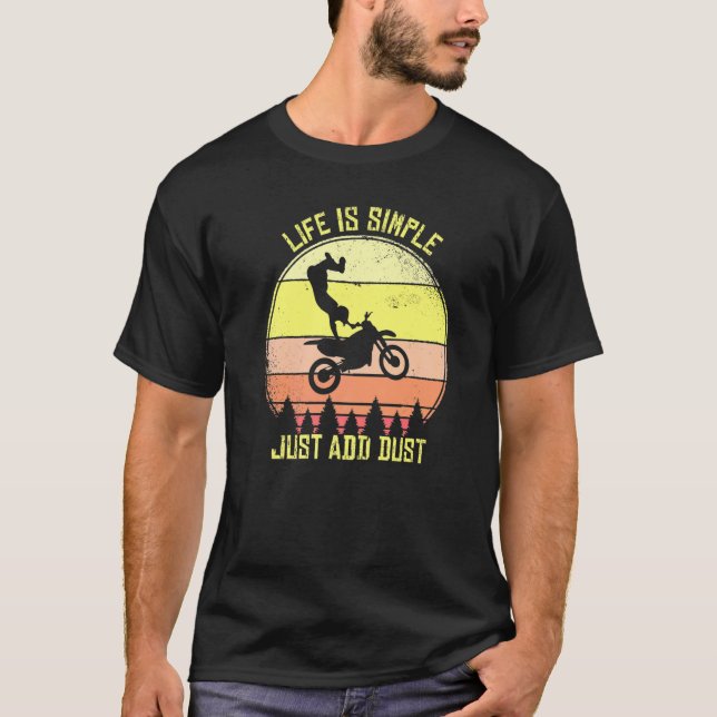 Camiseta A Vida Motocross É Simples Apenas Adicionar Dir De (Frente)