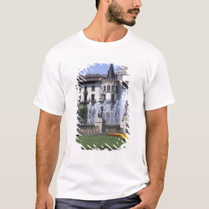 Camiseta A vida na Espanha da bela Plaza Cataluna com