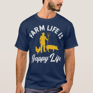 Camiseta A Vida na Fazenda é uma Vida Feliz