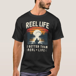 Camiseta A Vida na Tela é Melhor que a Vida Real Sol Poente