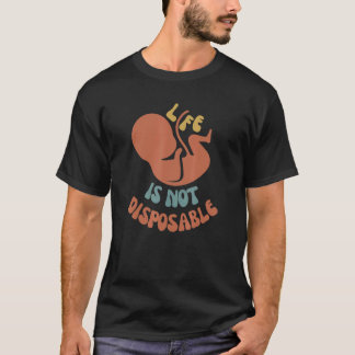 Camiseta A Vida Não É Descartável Anti-Aborto Pro Life