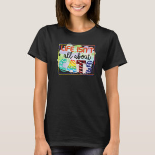 Camiseta A Vida Não É Tudo Sobre Gato Remendo Gráfico de Ga