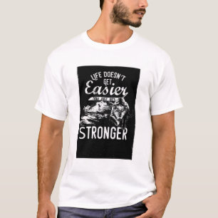 Camiseta A vida não fica mais fácil na moção de lobos