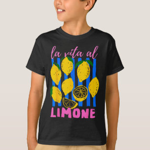 Camiseta A Vida No Limão Humor Italiano Fruta De Limão Verã