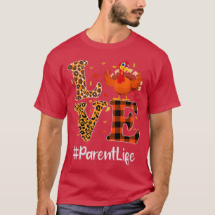 Camiseta A Vida Pai Adora Ação de Graças Leopardo Turquia A