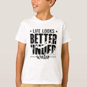 Camiseta A Vida Parece Melhor Sob A Soldadura De Freediver 