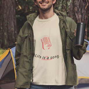 Camiseta A vida personalizada é uma canção