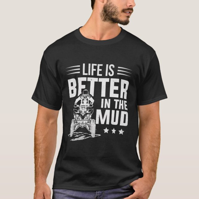 Camiseta A Vida Quad Quatro Rodas Andando Na Atv É Melhor (Frente)