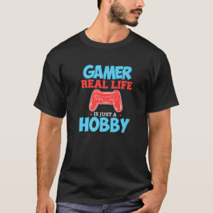 Camiseta A Vida Real Dos Jogadores É Apenas Um Jogo De Cont