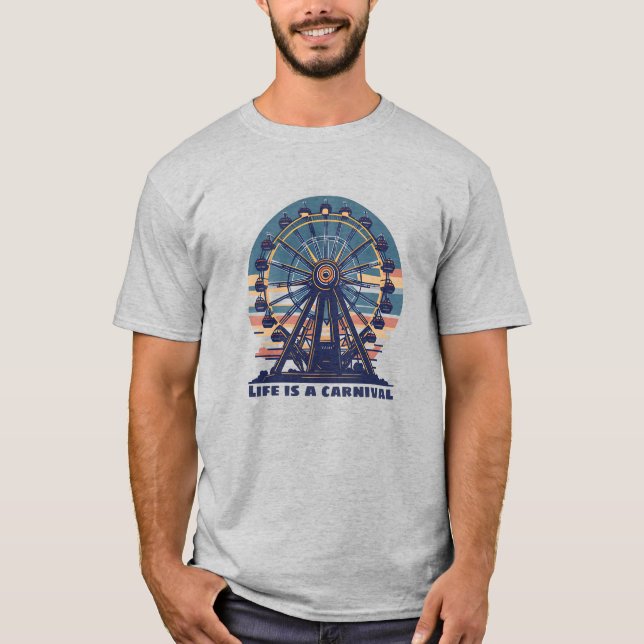 Camiseta A vida retrô é um carnaval (Frente)