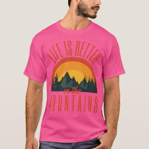 Camiseta A Vida Retroativa É Melhor Nas Montanhas (Texto Ve
