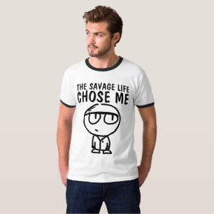 Camiseta A VIDA SALVA ESCOLHEU-ME, T-shirts Engraçadas