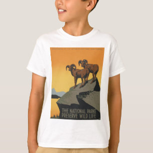 Camiseta A vida selvagem da conserva dos parques nacionais