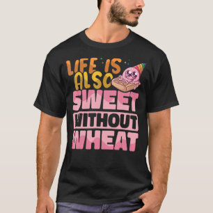 Camiseta A vida também é doce sem o trigo Glúten Free Aware