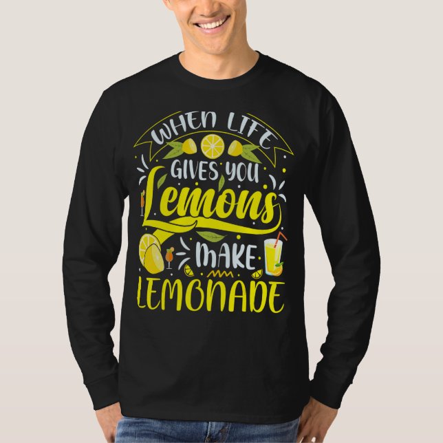 Camiseta A Vida Te Dá Limões Fazendo Sumo De Limonada (Frente)