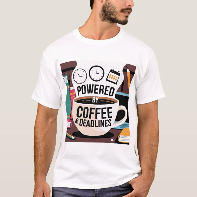 Camiseta "A vida universitária alimentada pelo café - Combu (Frente)
