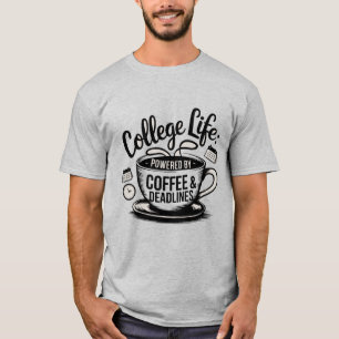 Camiseta "A vida universitária alimentada pelo café - Combu