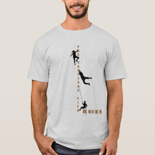 Camiseta A Vida Vertical - Design de Escalada de Rock