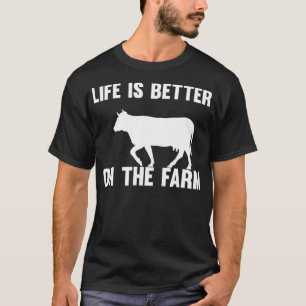Camiseta A Vida Vintage É Melhor Na Fazenda Do Fazendeiro