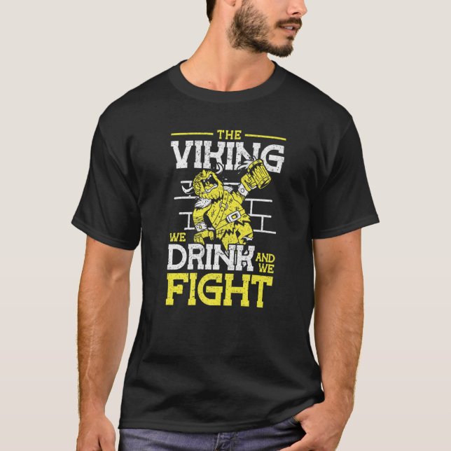 Camiseta A Viking Que Bebemos E Combatemos A Viking (Frente)