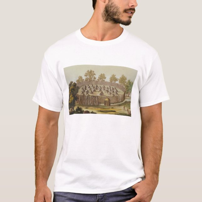 Camiseta A vila de um tribo nativo em Florida, grava (Frente)