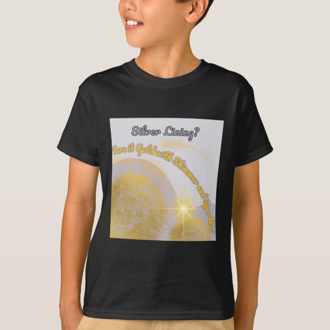 Camiseta A Vínculo De Prata Torna-A Dourada. Shimmery E (Frente)