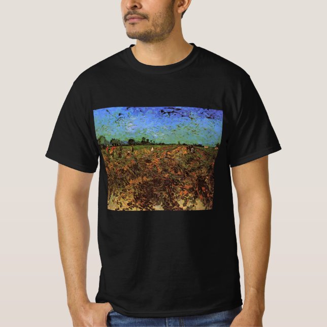 Camiseta A Vinha Verde por Vincent van Gogh (Frente)