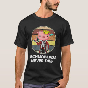 Camiseta A Vintage Technoblade Nunca Esconde Estilo Engraç