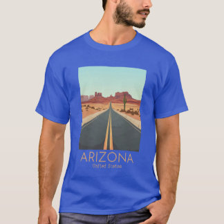 Camiseta A Vintage Travel Illustration of Arizona United St